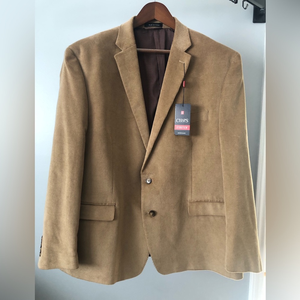 Chaps Corduroy Elbow Patch Blazer Sport Coat 50R